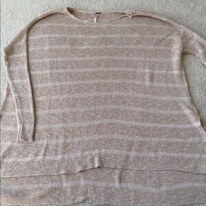 Free People Tan/Cream Tunic Knitted Long Sleeve Sweater Top Size XS
